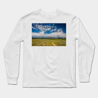 Grand Teton Mountain Range Long Sleeve T-Shirt